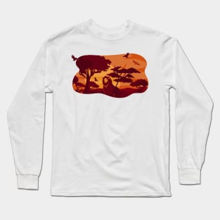 Cool animal landscape Long Sleeve T-Shirt